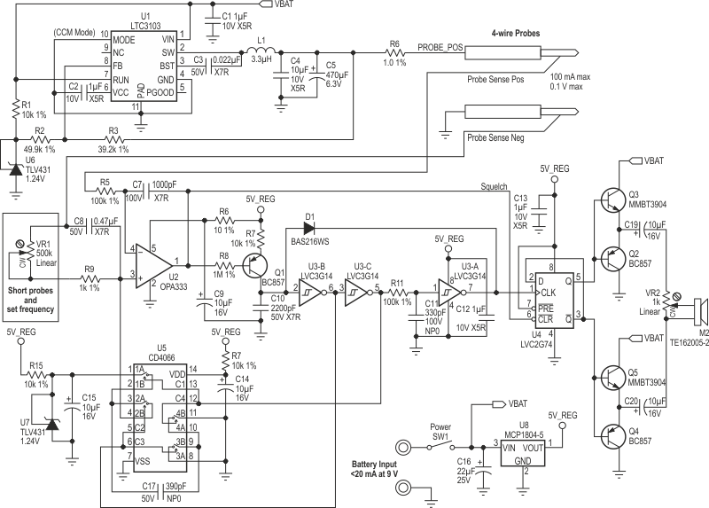 Low power short-circuit tracer/finder.