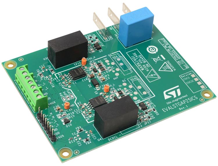 Demonstration board EVALSTGAP2SiCS for STGAP2SiCS isolated 4 A single gate driver