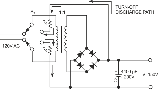 Otherwise unused switch contacts can dump energy while not wasting power.