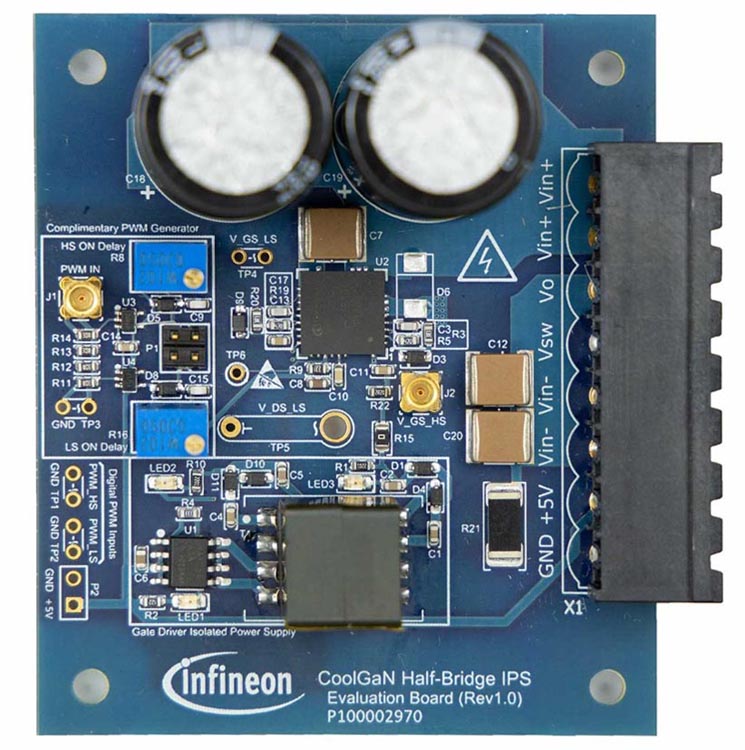 CoolGaN IPS half-bridge evaluation board with IGI60F1414A1L