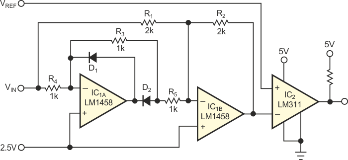 You can modify the circuit in Figure 2 to work with a single supply.