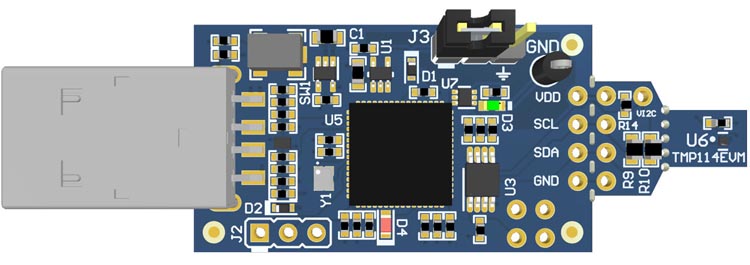 The TMP114EVM Evaluation Board