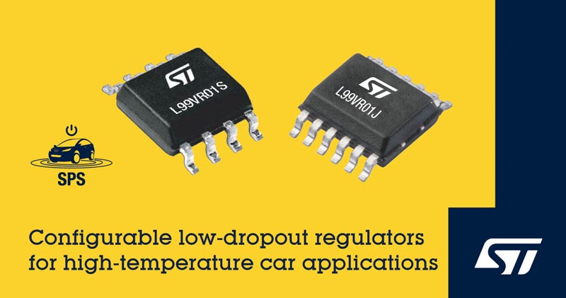 Конфигурируемые автомобильные LDO регуляторы от STMicroelectronics обеспечивают диагностику и функциональную безопасность