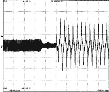 Without an input filter, a great deal of hash accompanies the input signal (a); the addition of the filter considerably cleans up the signal (b).