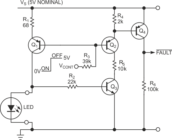 This LED driver doubles as a fault monitor and limits short-circuit current to boot.