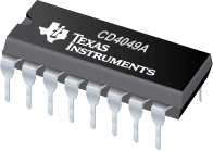 Datasheet Texas Instruments CD4049AFB