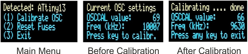 TinyCalibrator: Optimal OSCCAL value found.