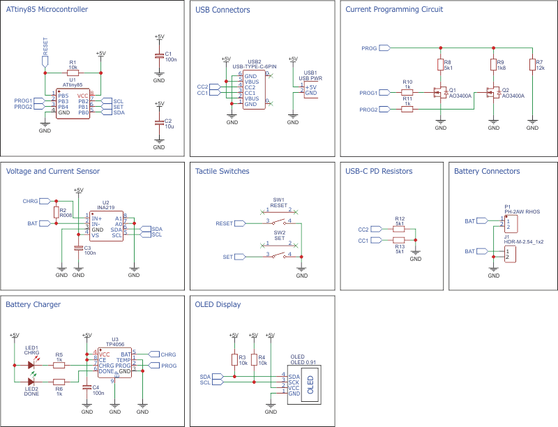 TinyCharger Schematic Diagram.