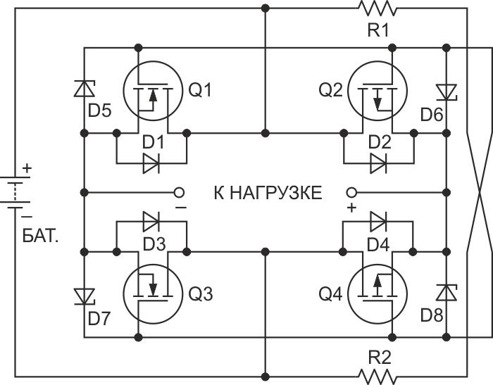 Защита промежутков затвор-исток MOSFET.