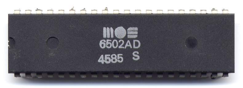 The 6502 microprocessor from MOS Technology