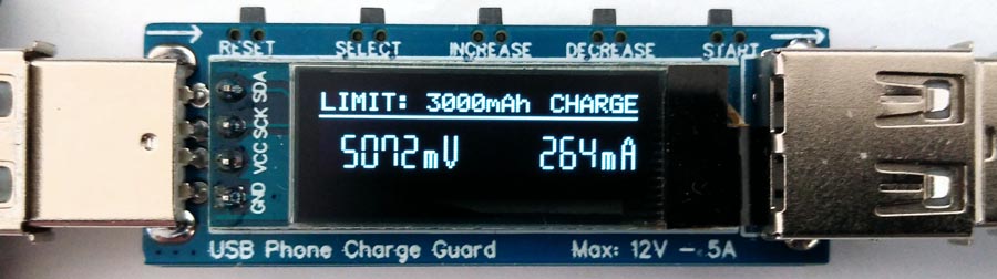 USB Phone Charge Guard - прибор для контроля и управления процессом зарядки Li-Ion аккумулятора.