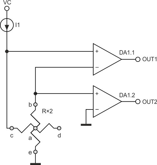 Упрощенная схема 2D-Реохорда с подключением «смычка» одножильным проводом.