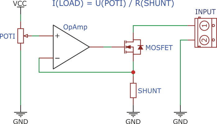 TinyLoad: typical electronic load control circuit.