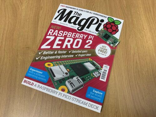 Zero 2 W on the cover of The MagPi.