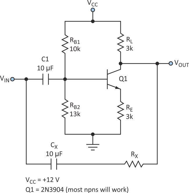 By taking advantage of a saturated bipolar transistor's