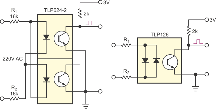 Improved optocoupler circuits reduce current draw