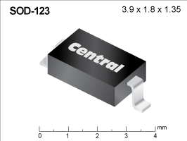 Datasheet Central Semiconductor CPZ28X-1N4697-WN