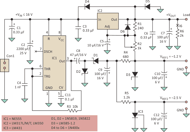 For situations where the supply rail is positive and limited, a passive approach using resistors is an alternative to the active techniques from Figure 1.