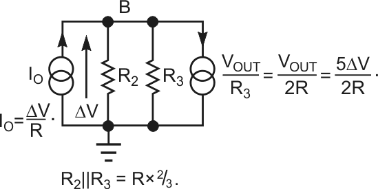 The value of R3 is two times that of R2 for a 0 V drop at Input A in Figure 1.