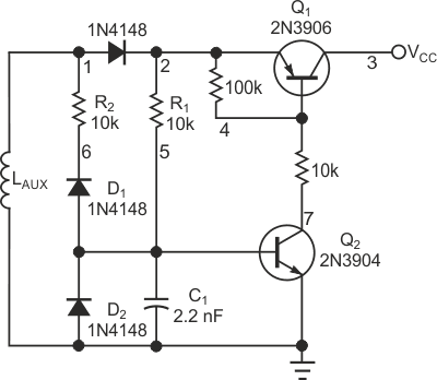 This component arrangement creates a discrete sample-and-hold system.