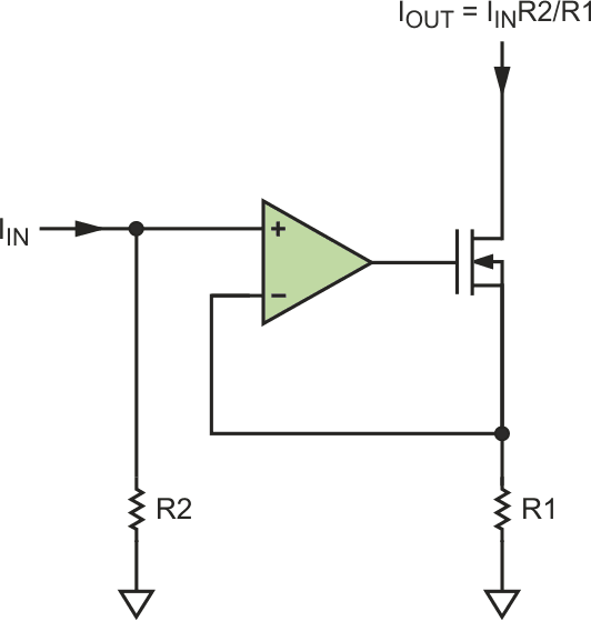 Op-amp current mirror.