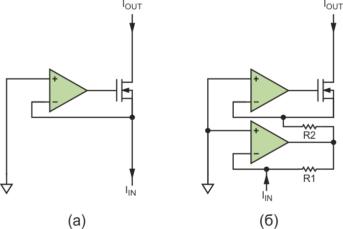 Токовое зеркало на операционном усилителе.