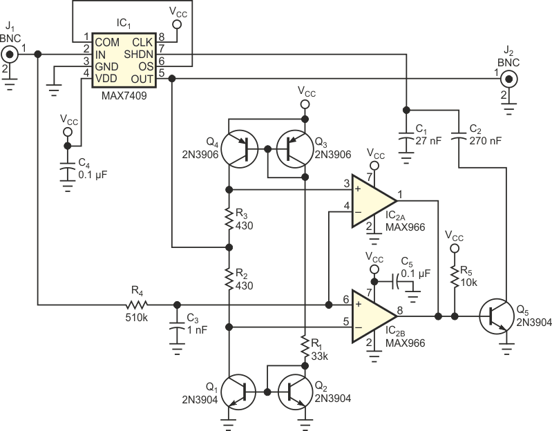 Lowpass filter has improved step response