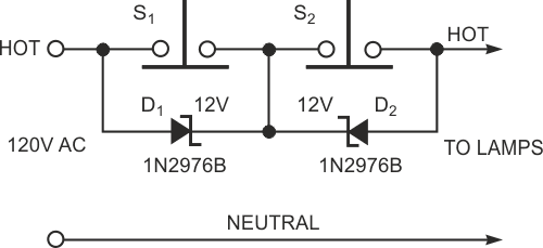 This circuit creates dc pulses for use with control circuitry located at the load.