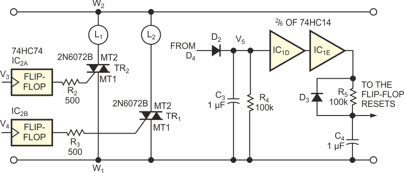 Short dc power-line pulses afford remote