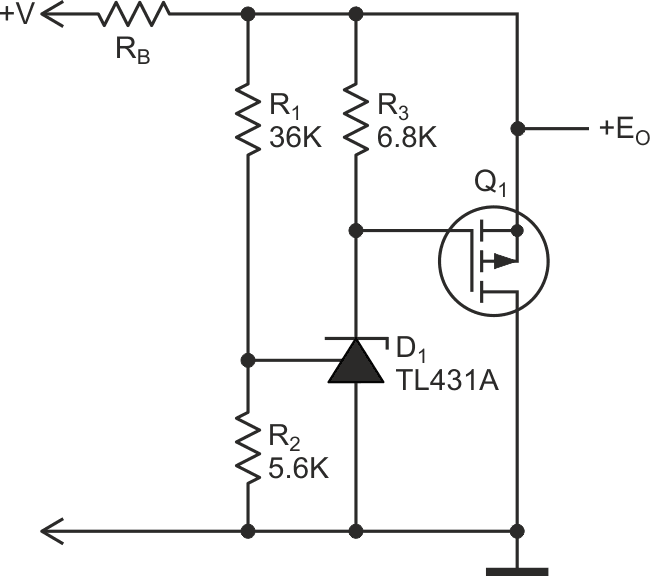 TL431-based shunt regulator or clipper.