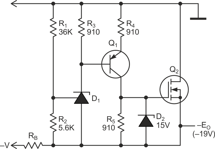 TL431-based shunt regulator or clipper using N-channel MOSFET.