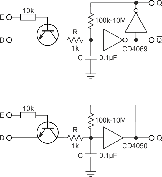 Detect wire breaks with unusual CMOS gate circuit