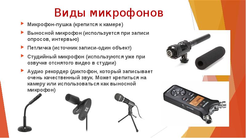 виды микрофонов