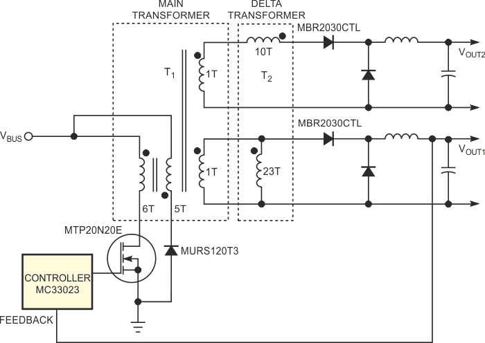 Method sets voltage multiple-output converters