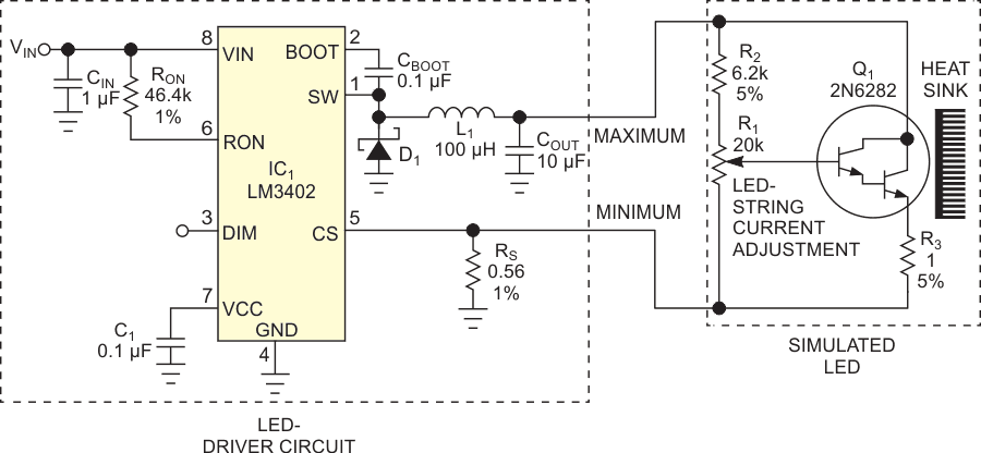 Accurately simulate an LED