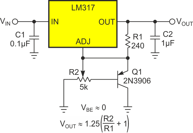 A simple failsafe circuit where the NC pin of the pot R2 (in Figure 1) is instead connected to Q1.