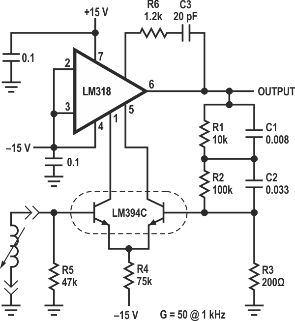 National Semiconductor used their LM394 Super matched pair as the input stage for their take on the design idea.