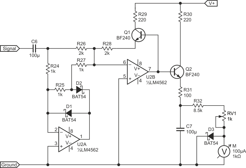 A diagram showing the peak detector.