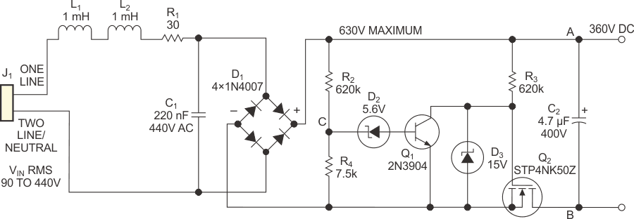 Operate circuits voltages as high as