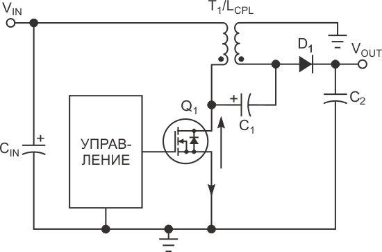 Замена дросселя L2 на Рисунке 4 дает изолированную топологию SEPIC.