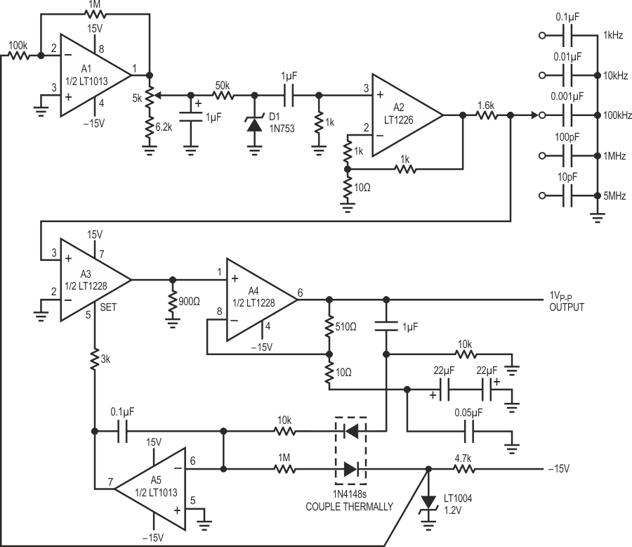 A similar circuit uses a standard Zener diode, but is more complex and requires trimming.