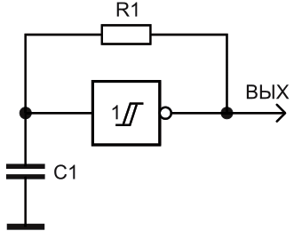 Схема генератора на триггере Шмитта.