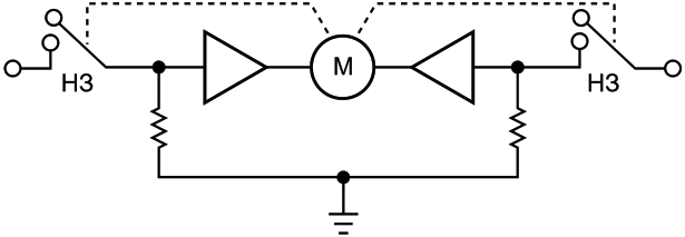 Эта схема разрывает соединение с управляющей схемой одного входа и с помощью подтягивающего резистора устанавливает на входе низкий уровень.