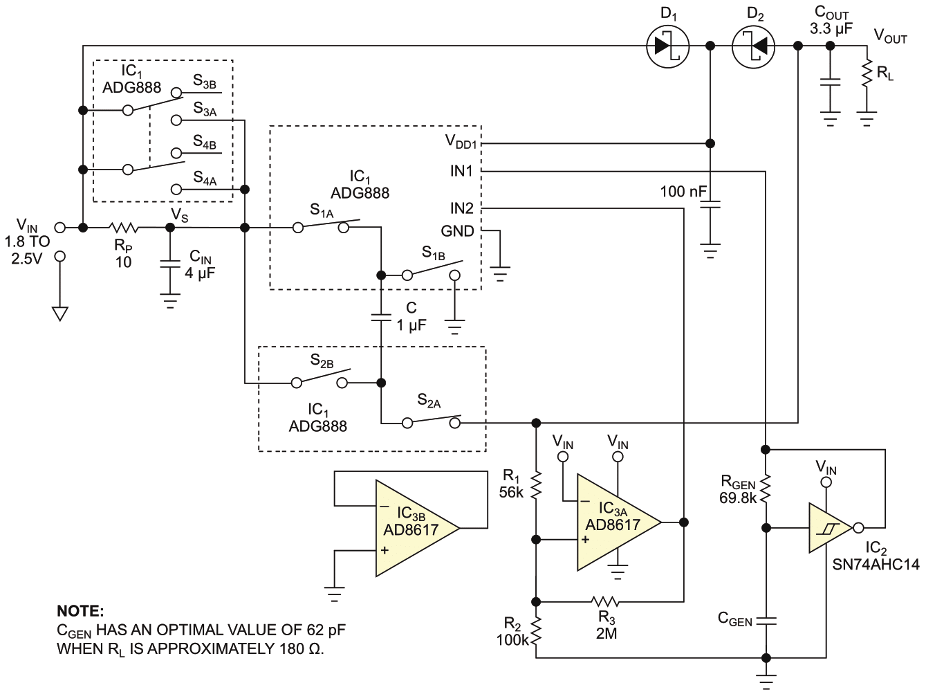 DC-voltage doubler reaches 96 power efficiency