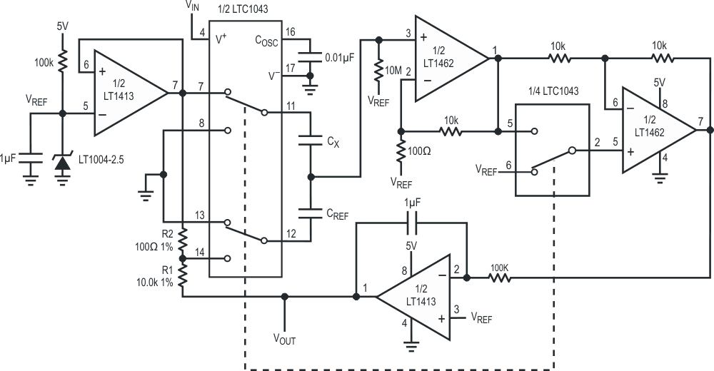 A bridge with increased sensitivity and noise performance.