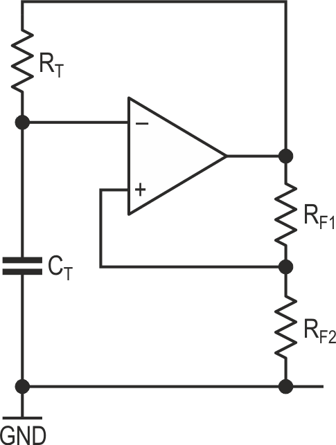 A basic oscillator that effectively combines an integrator with a Schmitt trigger.