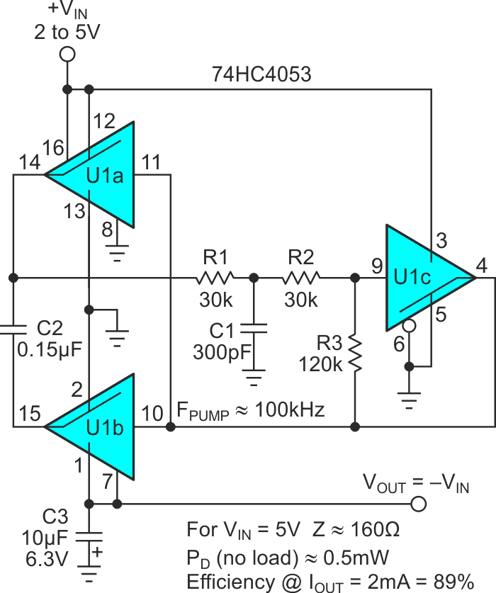 simple accurate efficient charge pump voltage