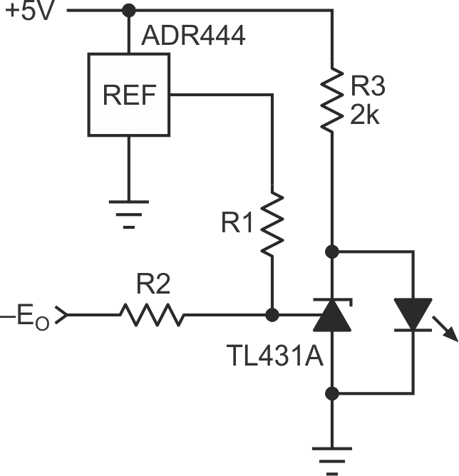 Circuit that ensures any drop is voltage is detected that may result in distorted results for converters in Figure 1 and Figure 2.