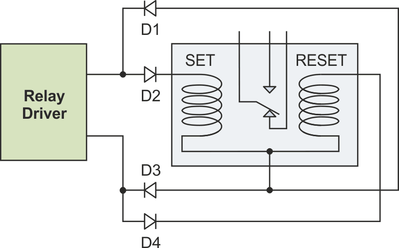 Four diodes are needed to convert the single-coil signal for dual coil use when the coils share a common connection.