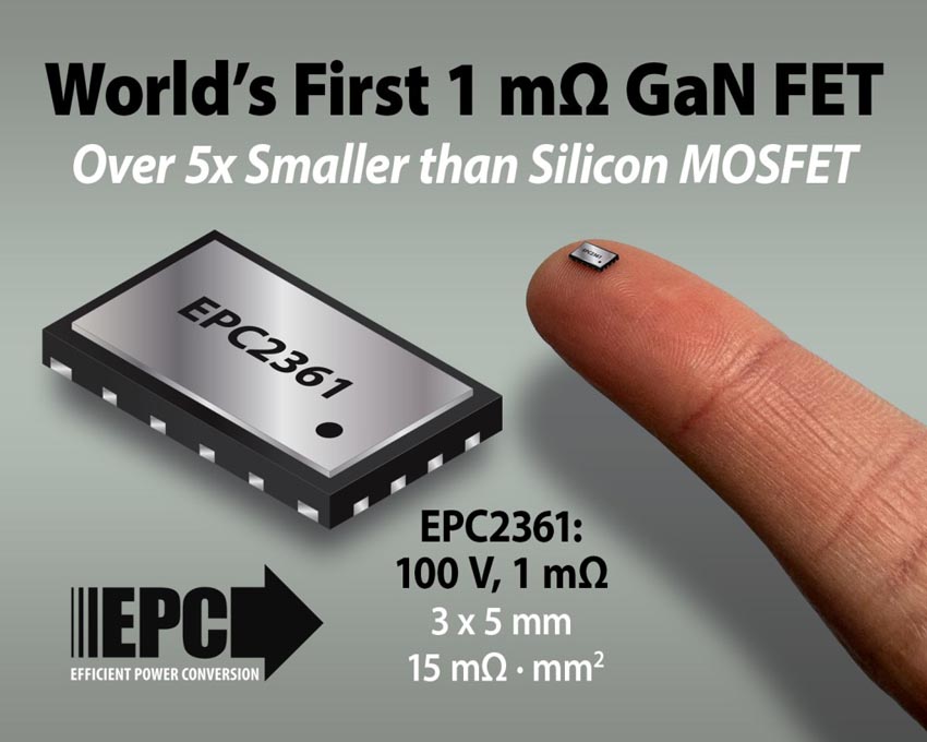 First GaN FET milliohms on-resistance announced